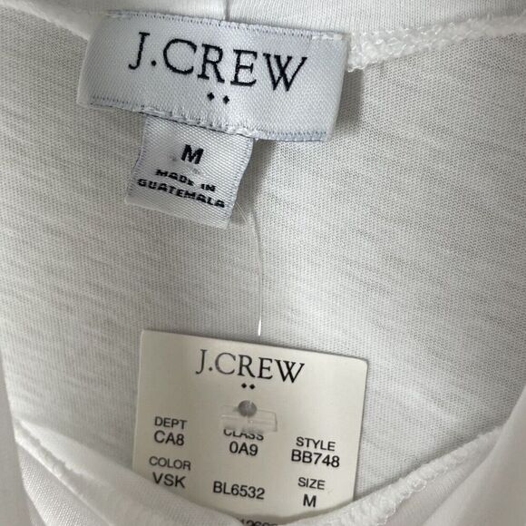 J.CREW Tissue Turtleneck Women Medium Crisp White NEW Lightweight BB748 - Picture 8 of 10